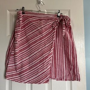 EUC. Red and white skirt